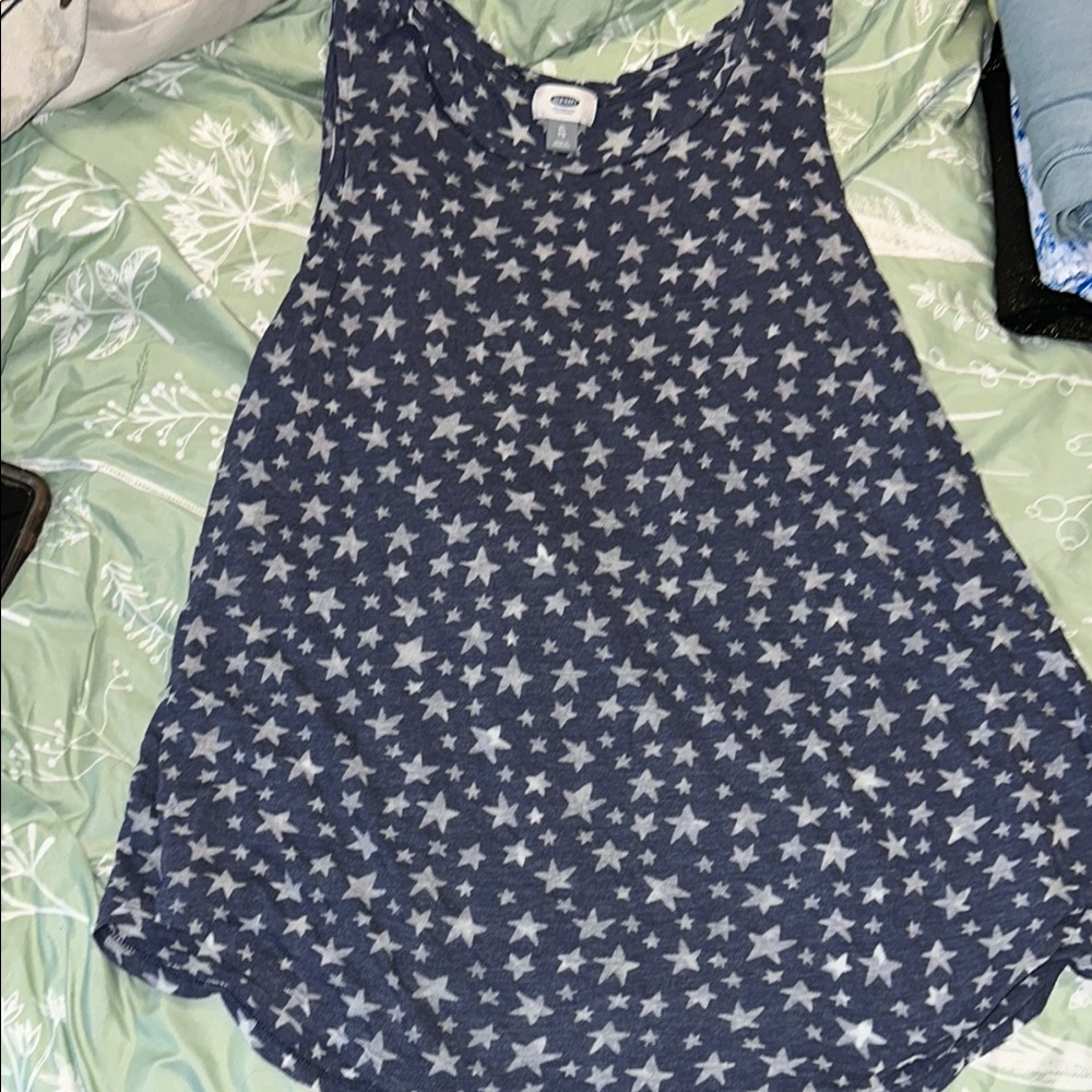 Old Navy Blue Sleeveless Relaxed Tank Top
